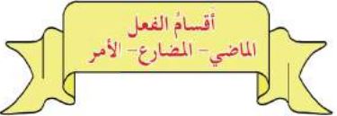 أقسام الفعل الماضي - المضارع - الأمر